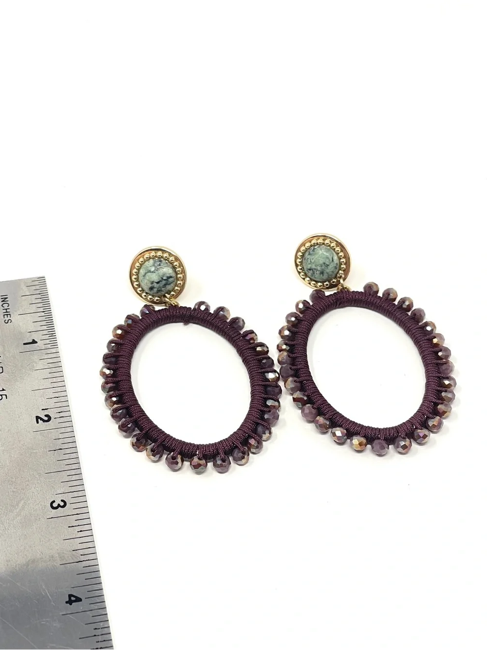 New Anthropologie Bryn Hooped Post Earrings